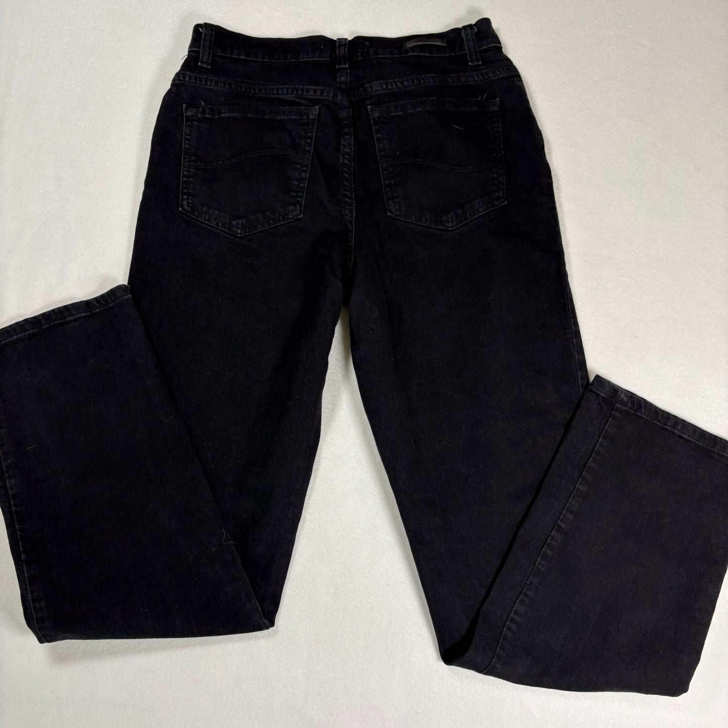 Womens Black Jeans Size 8 High Rise Straight Leg Y2K 90s Vintage Denim