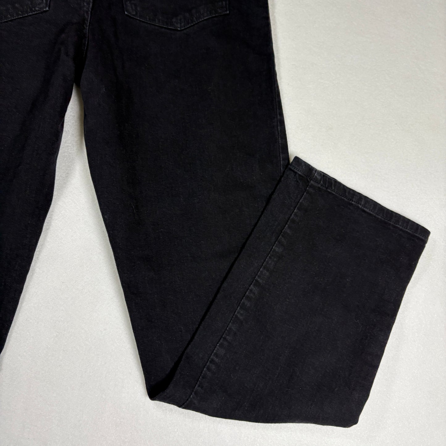 Womens Black Jeans Size 8 High Rise Straight Leg Y2K 90s Vintage Denim