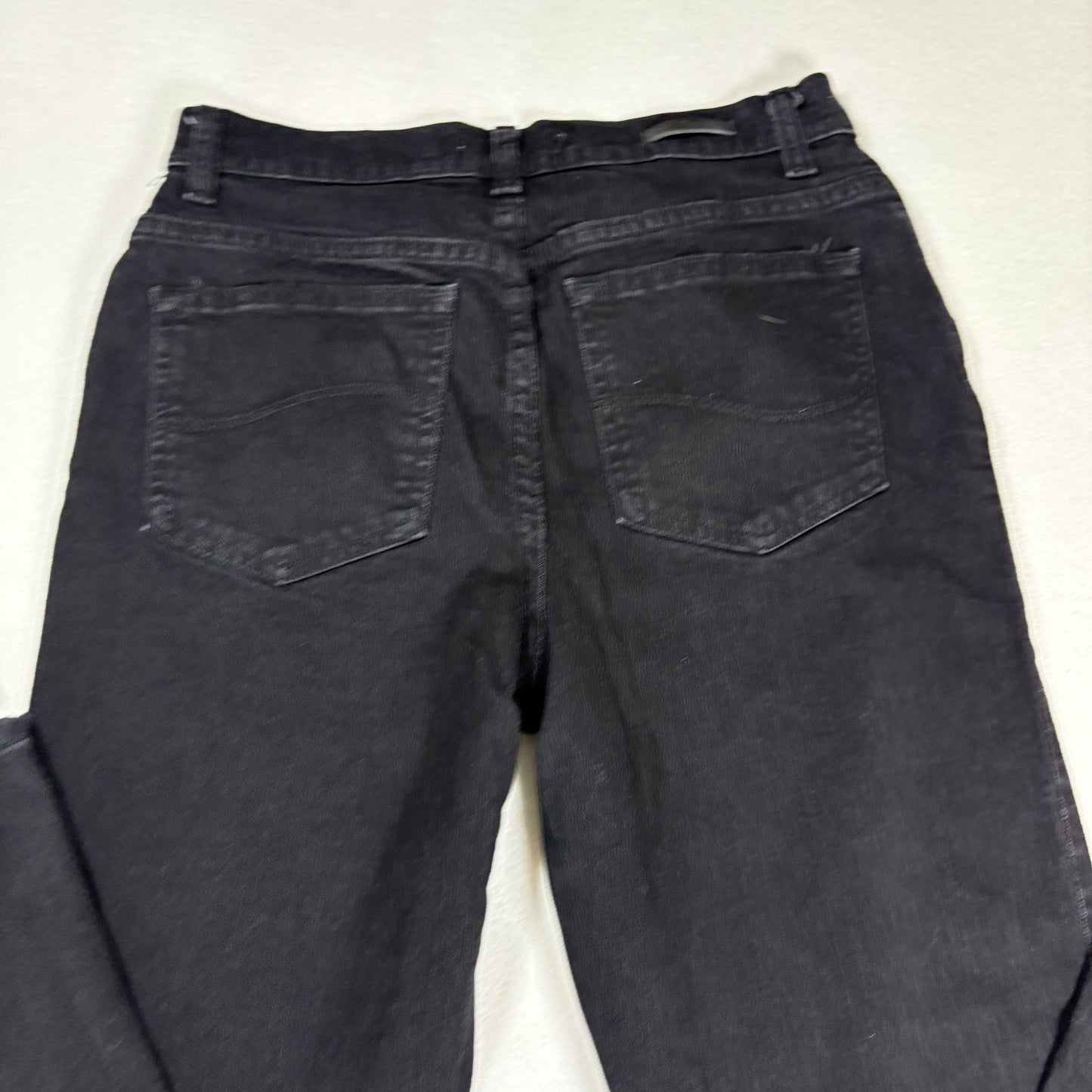 Womens Black Jeans Size 8 High Rise Straight Leg Y2K 90s Vintage Denim