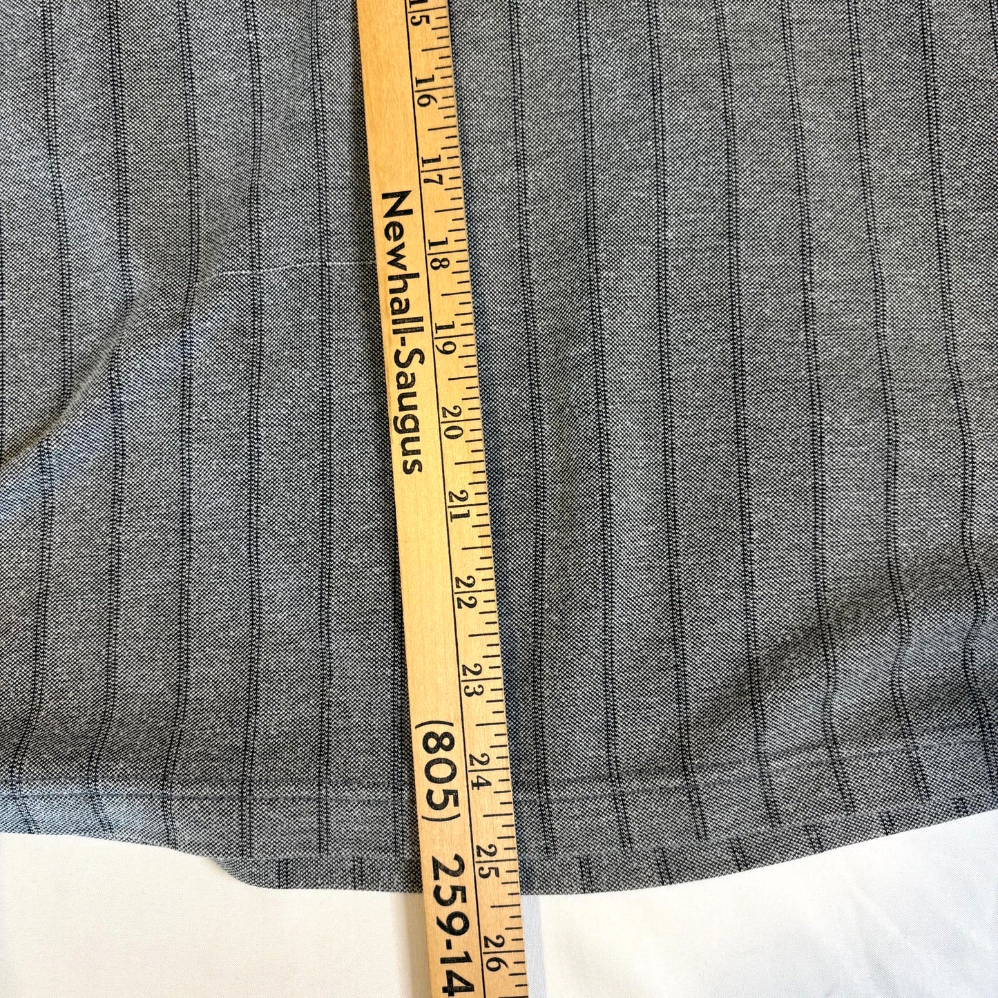 Nat Nast Luxury Originals Gray Pinstripe Polo Shirt Short Sleeve Men’s XL Rayon Blend