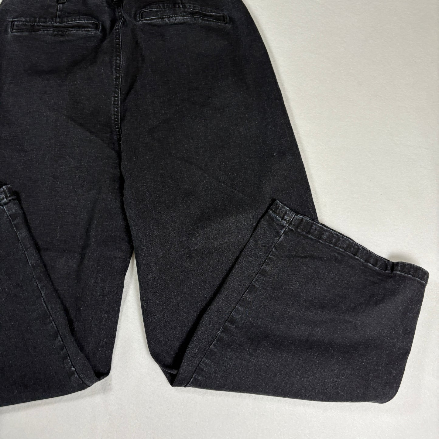 Womens Black High Rise Jeans Size 8 Straight Leg Button Fly Y2K 90s Denim