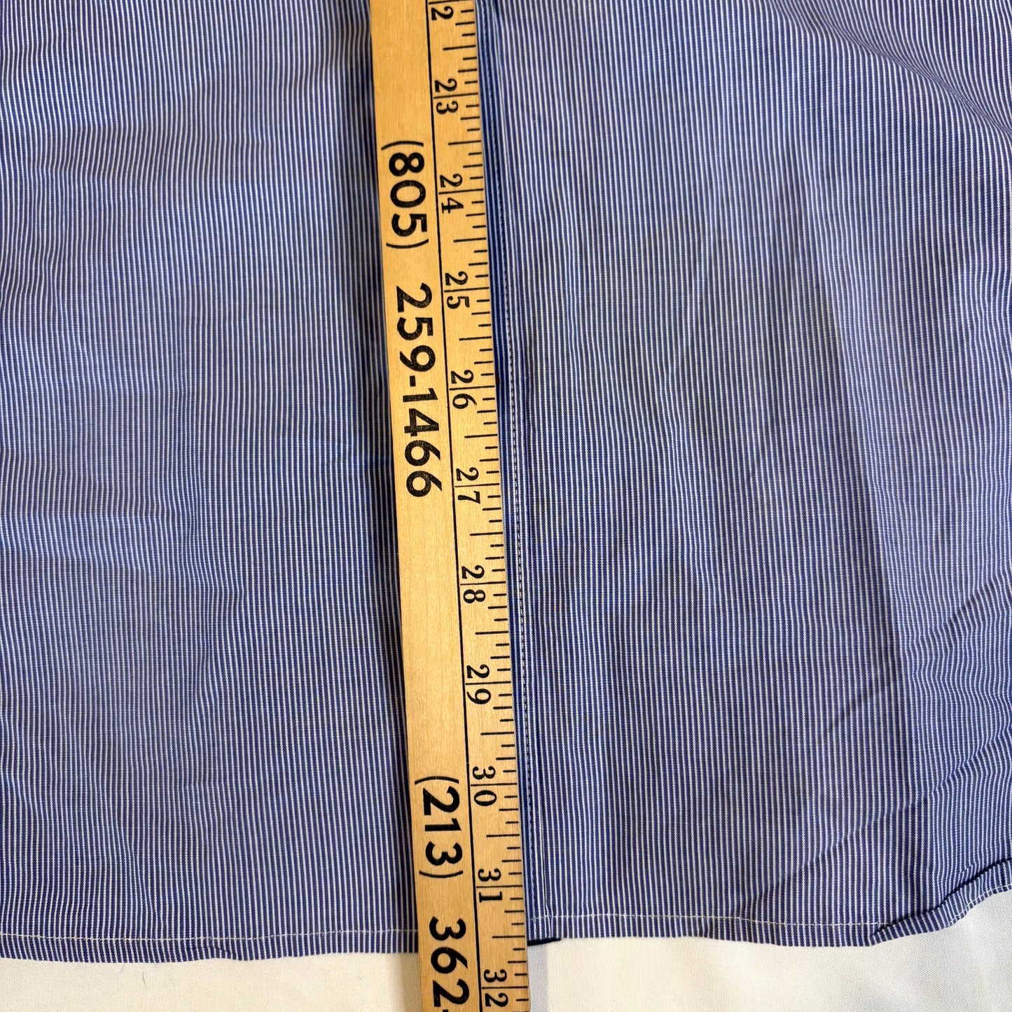 Flag & Anthem Men's Button Down Shirt Blue Stripe XL Long Sleeve Casual USA