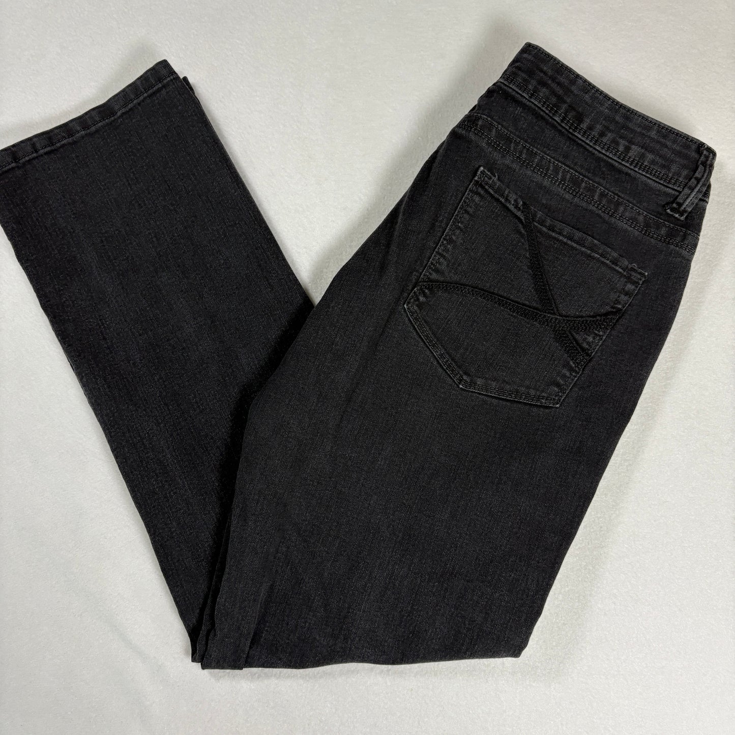 Lee Womens Black Jeans Size 8 Short Perfect Fit Bootcut Stretch Denim