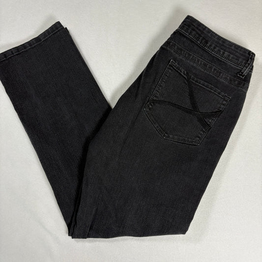 Lee Womens Black Jeans Size 8 Short Perfect Fit Bootcut Stretch Denim