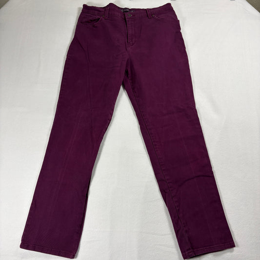 Gloria Vanderbilt Pants Womens 12 Amanda Plum Retro Stretch Casual Wear Soft Fit