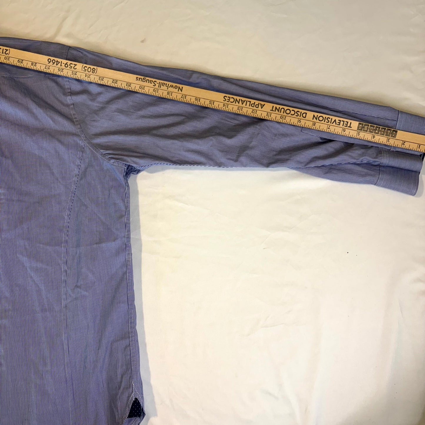 Flag & Anthem Men's Button Down Shirt Blue Stripe XL Long Sleeve Casual USA