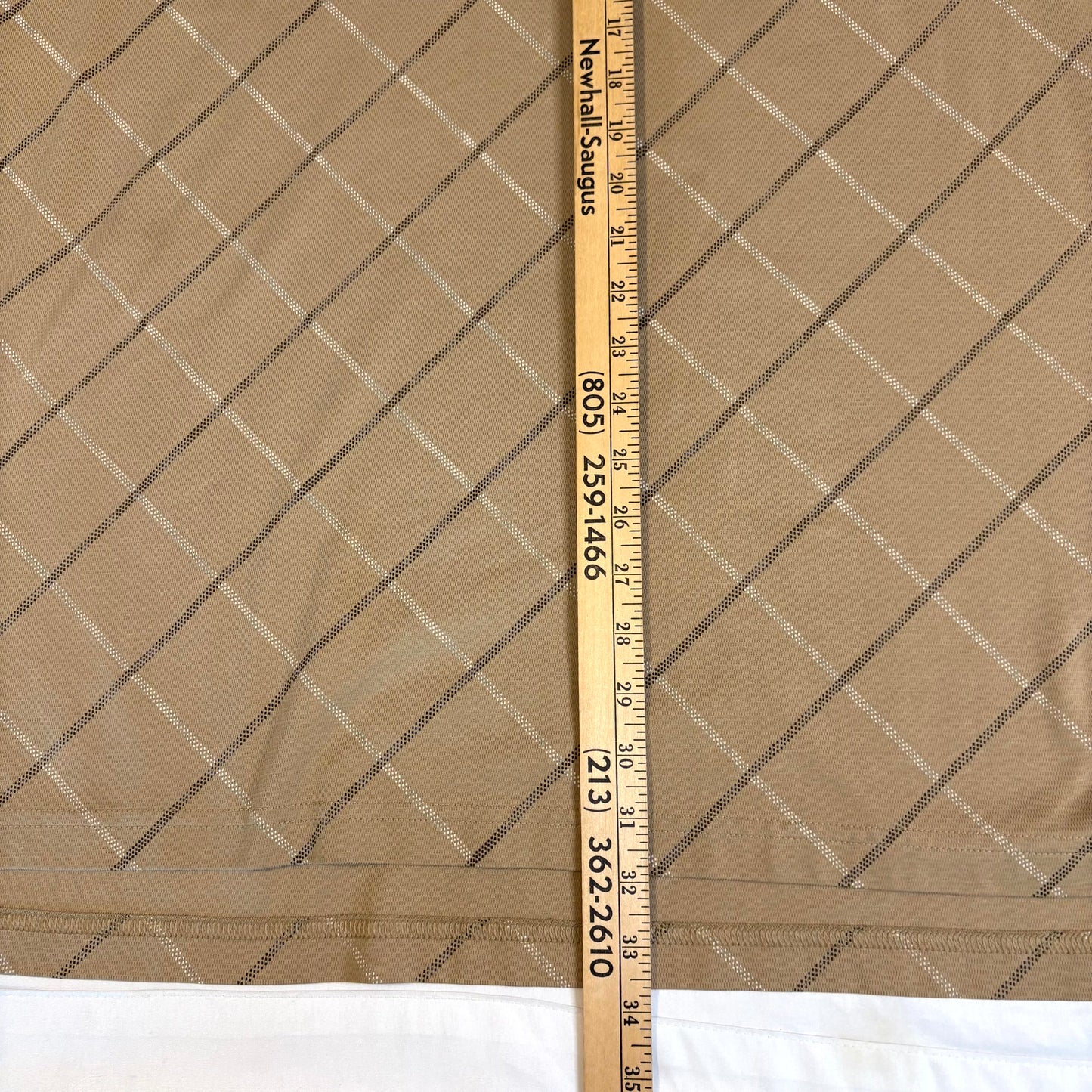 St John’s Bay Men’s Polo Shirt 2XLT Tan Diamond Pattern Quick-Dri Pima Cotton