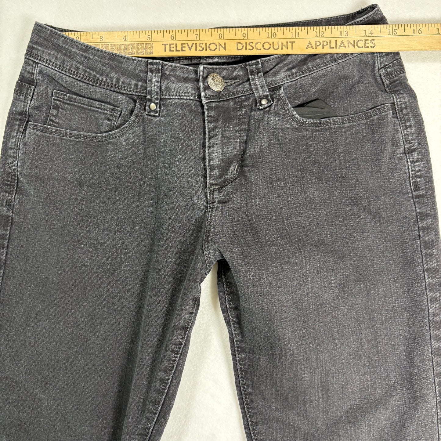 Lee Womens Black Jeans Size 8 Short Perfect Fit Bootcut Stretch Denim