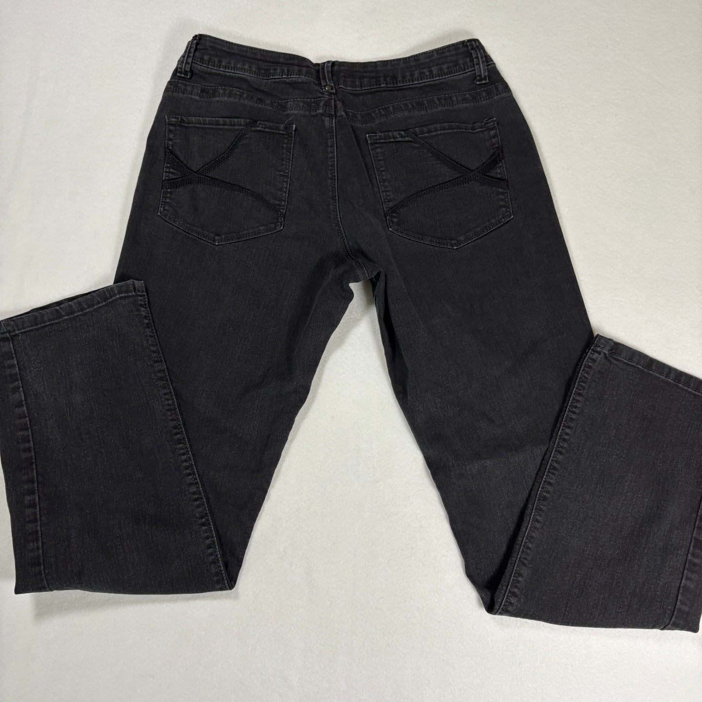 Lee Womens Black Jeans Size 8 Short Perfect Fit Bootcut Stretch Denim