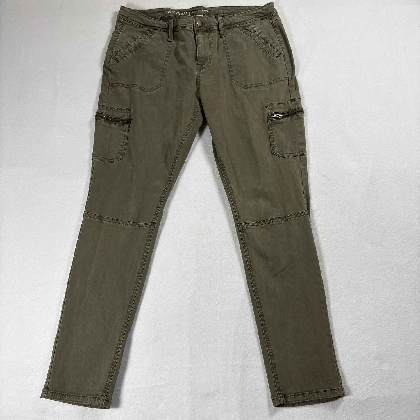 Ava Viv Pants Womens 14W Olive Cargo Stretch Jegging Utility Casual Wear Plus XL