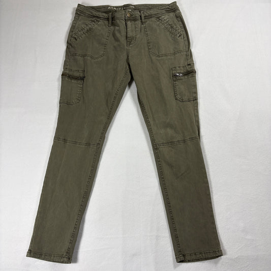 Ava Viv Pants Womens 14W Olive Cargo Stretch Jegging Utility Casual Wear Plus XL