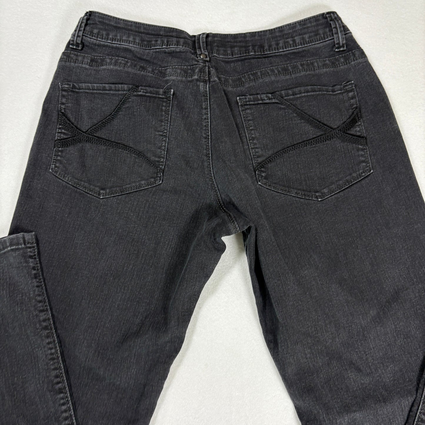 Lee Womens Black Jeans Size 8 Short Perfect Fit Bootcut Stretch Denim