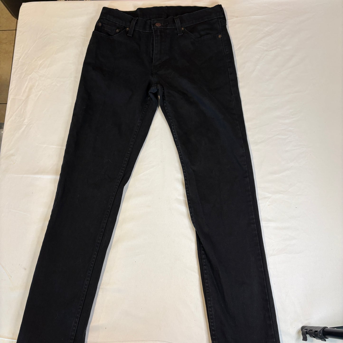 Levi's WaterLess Black Jeans Men W30 L32 Slim Straight Eco Friendly Denim