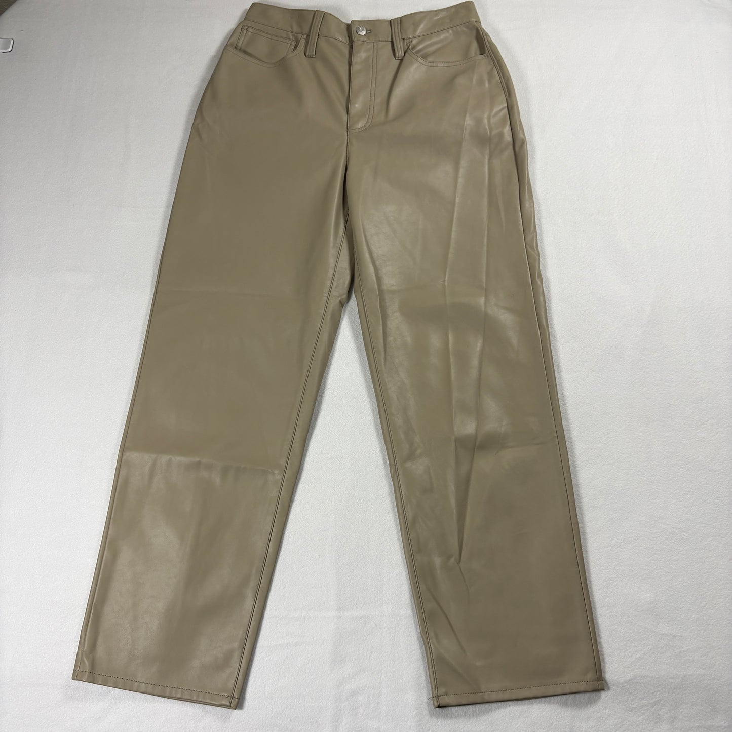 Madewell Pants Womens 28 Tan Vegan Leather Straight Vintage Style CasualFitWearS