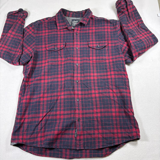 Grayers Mens XXL Red Black Plaid Flannel Button Up Shirt Heritage Cotton