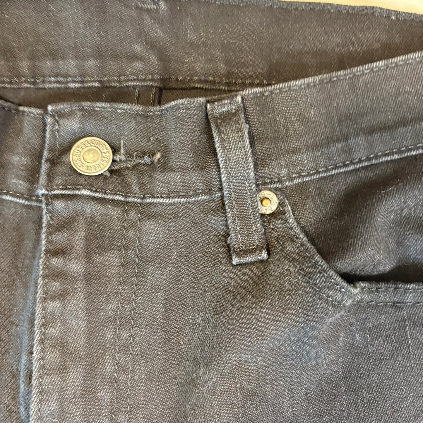 Levi's WaterLess Black Jeans Men W30 L32 Slim Straight Eco Friendly Denim