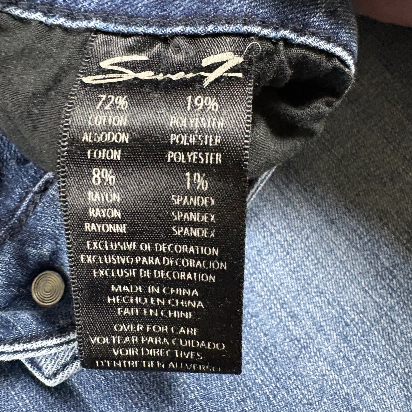 Seven7 Womens Jeans Size 16 Blue Stretch Bootcut Denim Mid Rise Casual Y2K Style