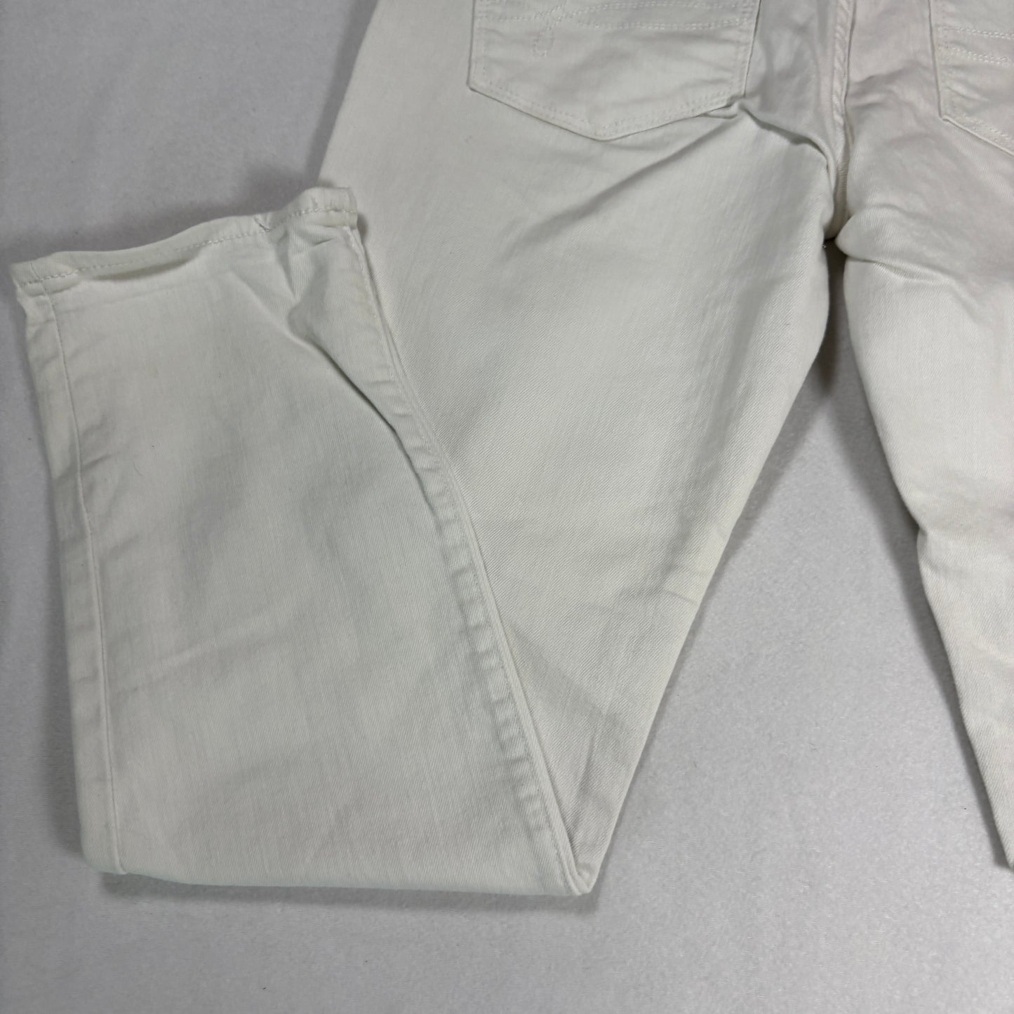 Levis Denizen Womens White Distressed Jeans Size 8 W29 Mid Rise Skinny Denim