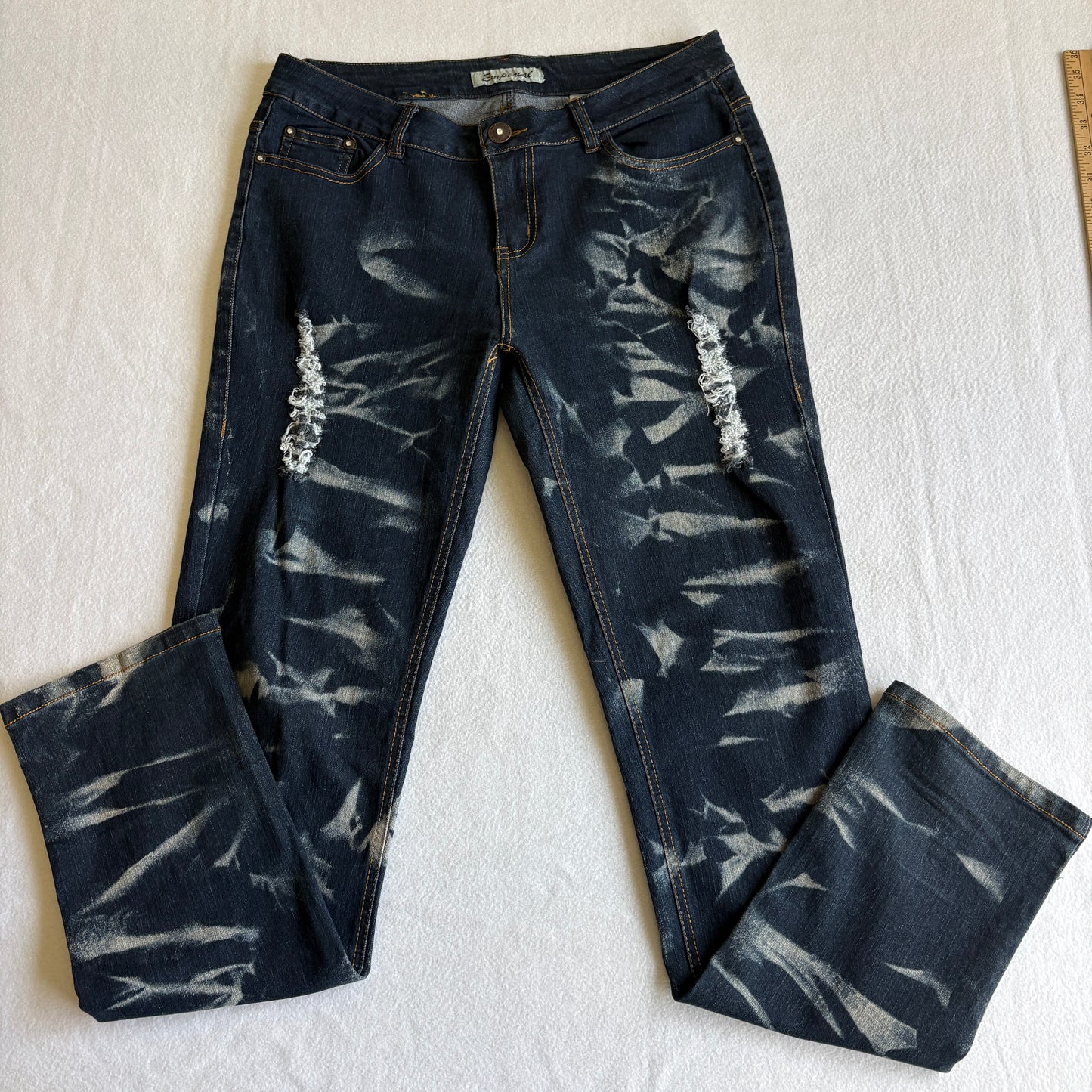 Imperial Premium Womens 13 Distressed Straight Leg Y2K Grunge Jeans