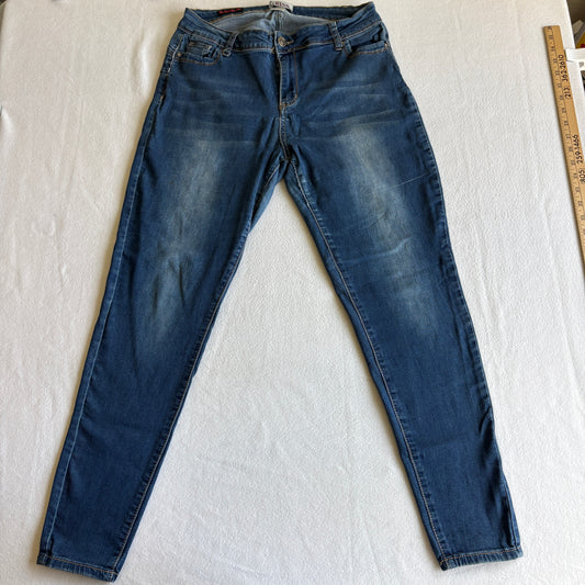 Kiss The Boot Booster Womens 16 Skinny Jeans Blue Stretch Y2K Denim Fit