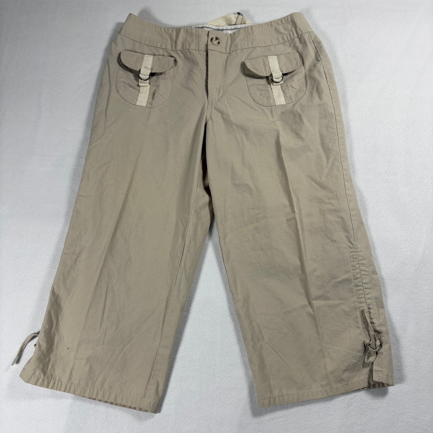 Allison Brittney Pants Womens Khaki Utility Cargo Y2K Streetwear Retro 30x20