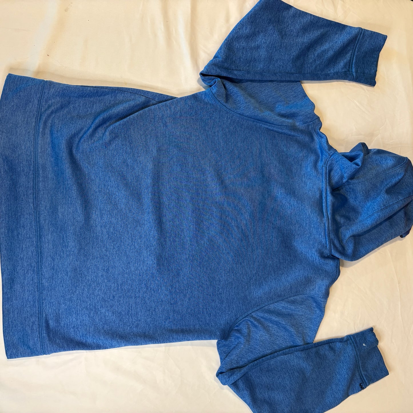 Under Armour Men’s Hoodie Small Blue Pullover Loose Fit Logo Sweatshirt Flaws