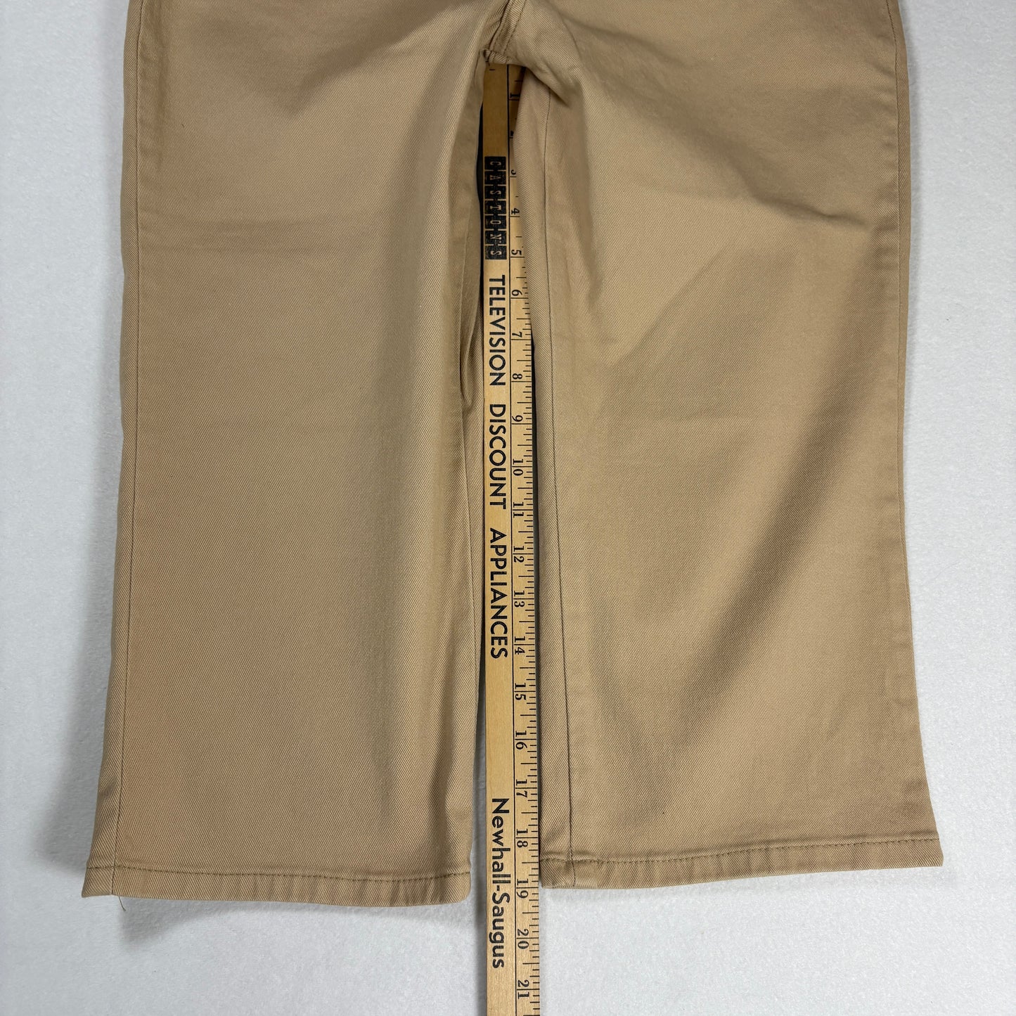 Lee Womens Relaxed Fit Jeans 8M Mid Rise Stretch Khaki Beige Denim Casual