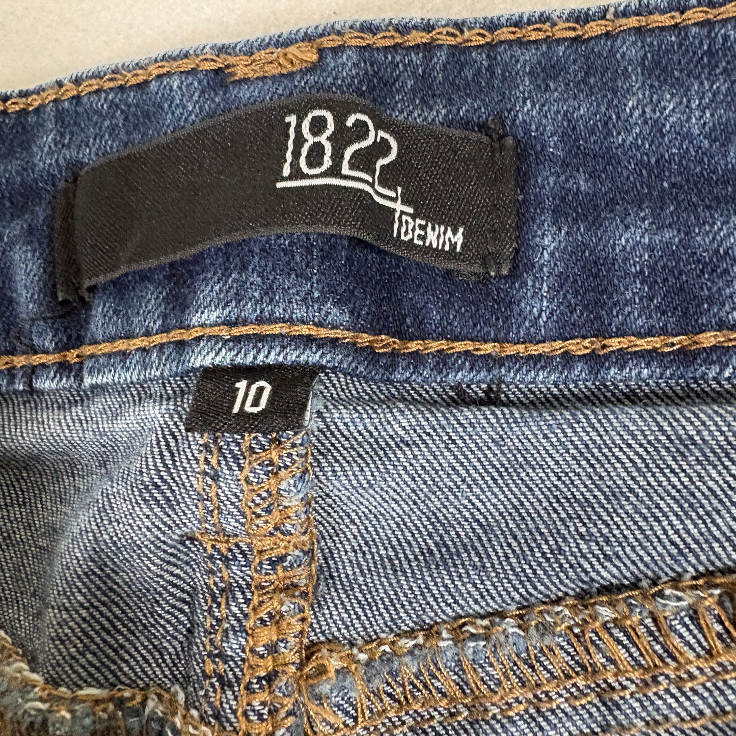 1822 Denim Womens Jeans Size 10 Blue Skinny Stretch Mid Rise Classic Casual Fit