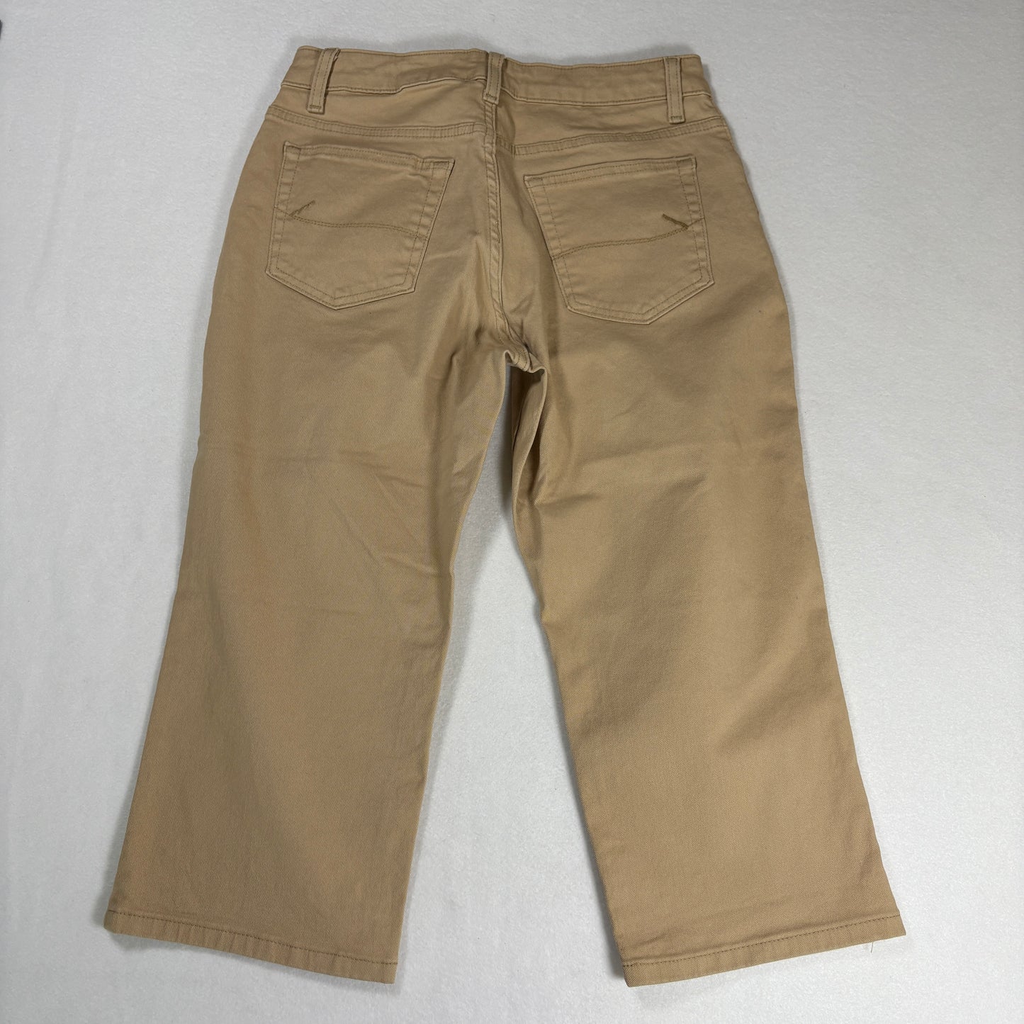 Lee Womens Relaxed Fit Jeans 8M Mid Rise Stretch Khaki Beige Denim Casual