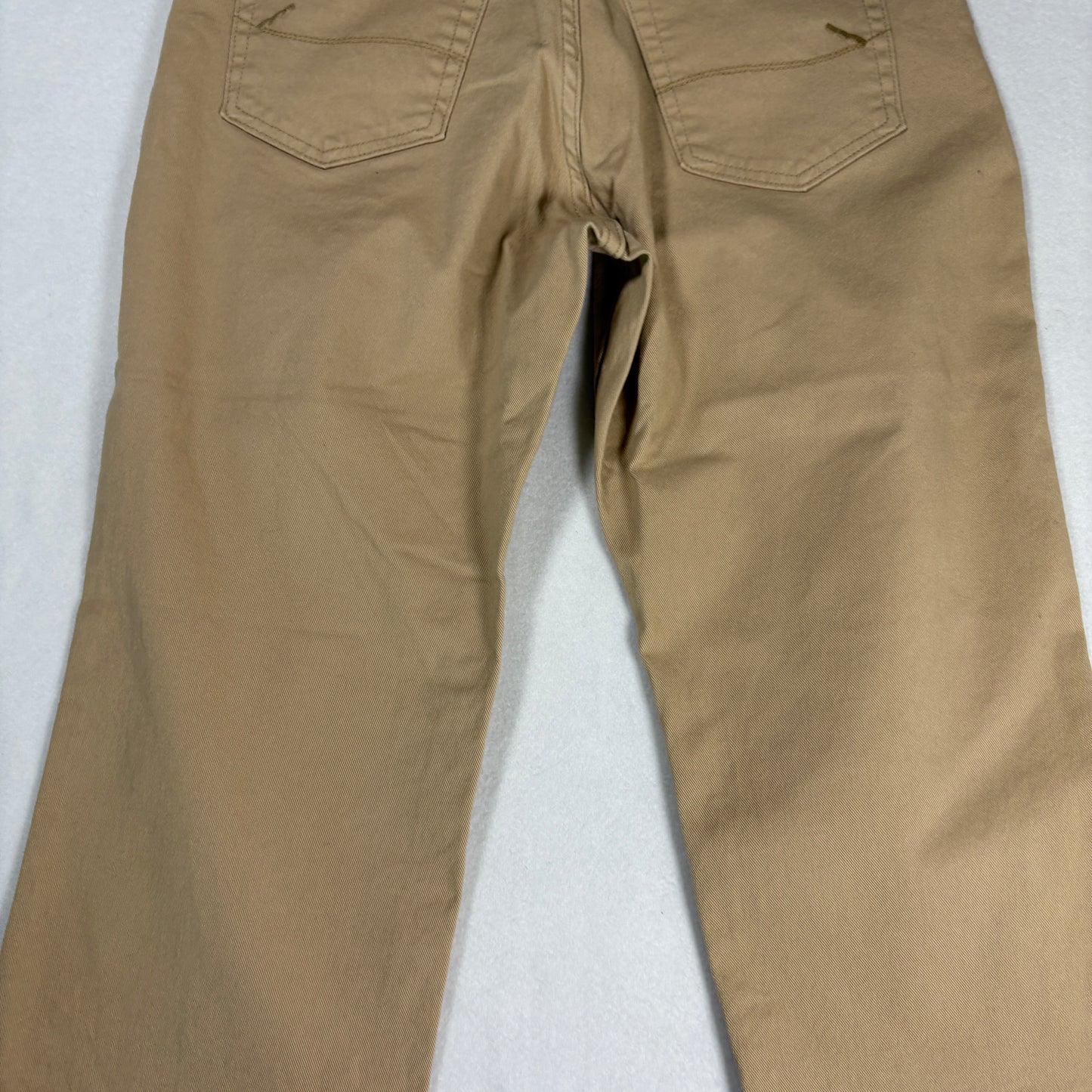 Lee Womens Relaxed Fit Jeans 8M Mid Rise Stretch Khaki Beige Denim Casual