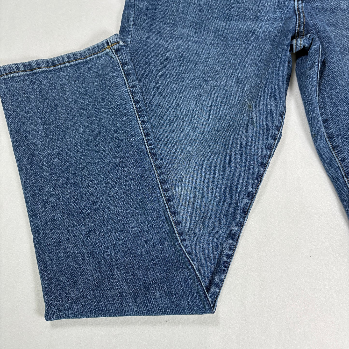 Lee Womens Straight Leg Jeans 8M Mid Rise Flex Motion Blue Stretch Denim