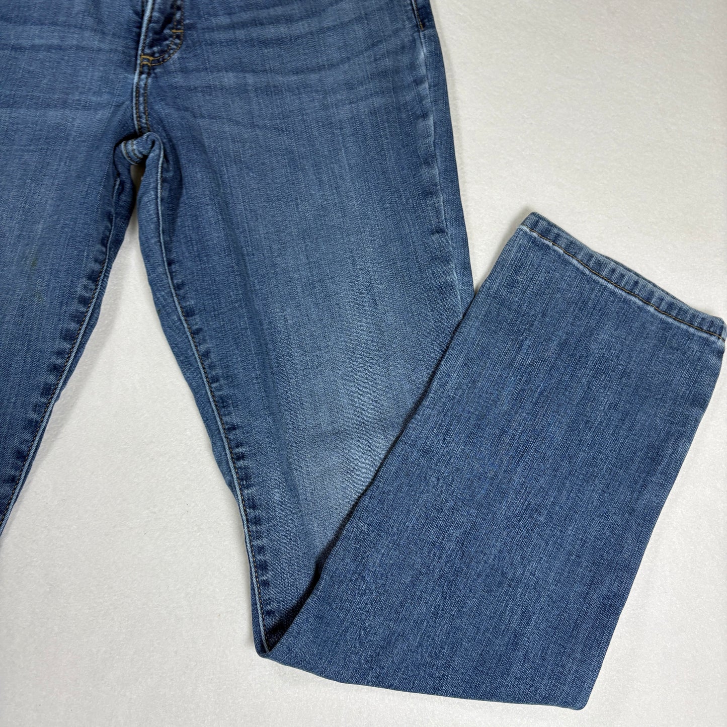 Lee Womens Straight Leg Jeans 8M Mid Rise Flex Motion Blue Stretch Denim