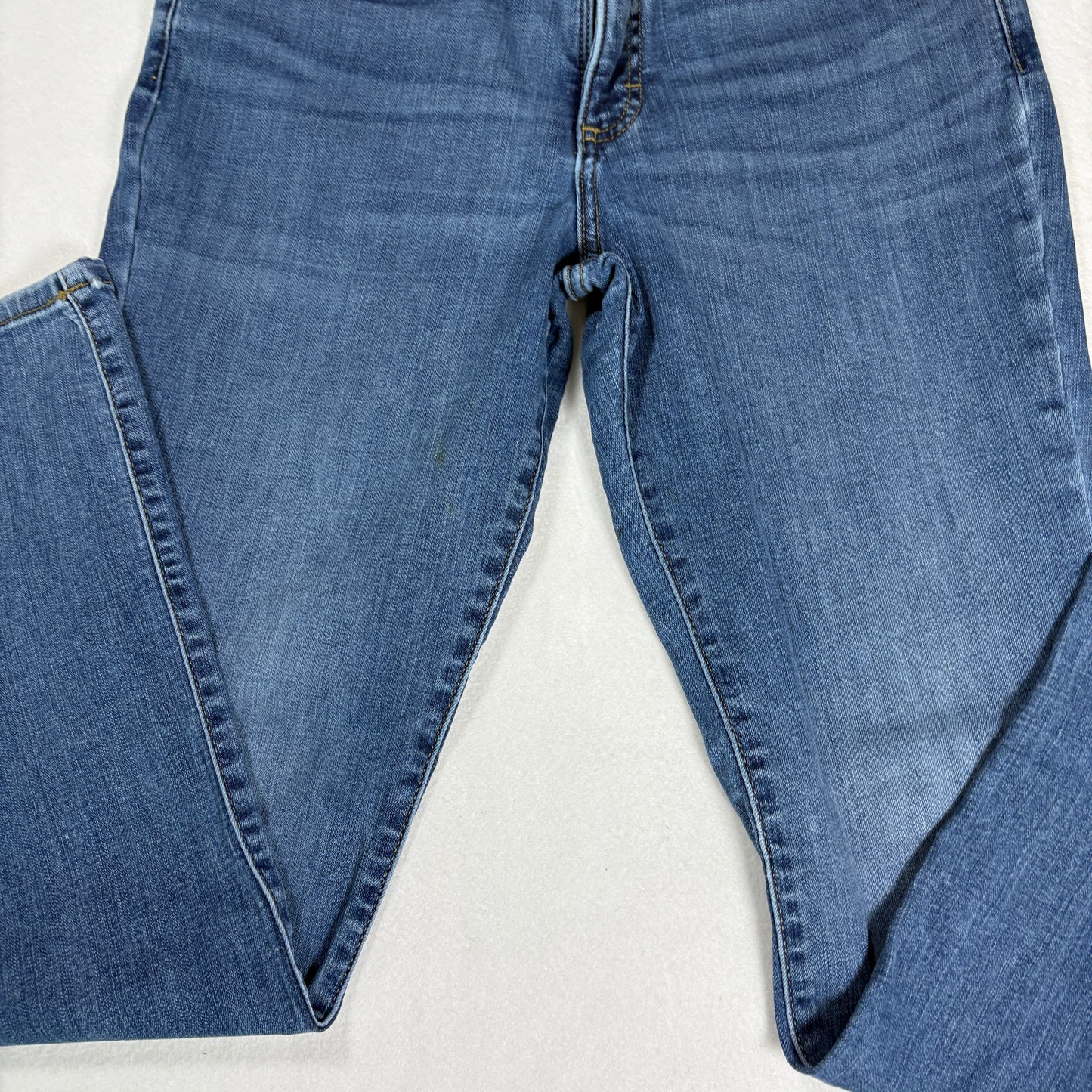 Lee Womens Straight Leg Jeans 8M Mid Rise Flex Motion Blue Stretch Denim