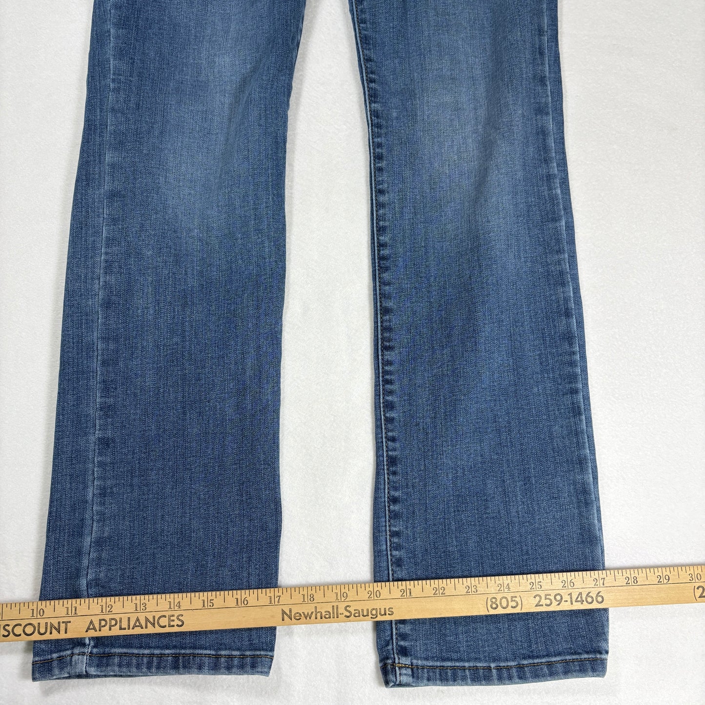 Lee Womens Straight Leg Jeans 8M Mid Rise Flex Motion Blue Stretch Denim