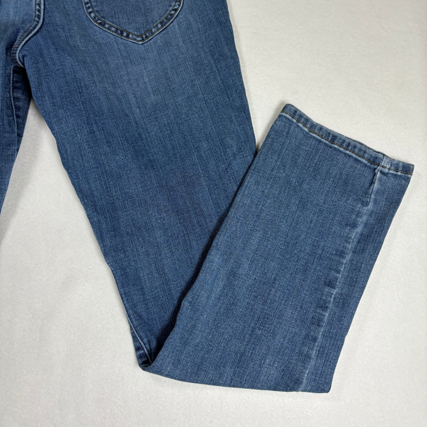 Lee Womens Straight Leg Jeans 8M Mid Rise Flex Motion Blue Stretch Denim