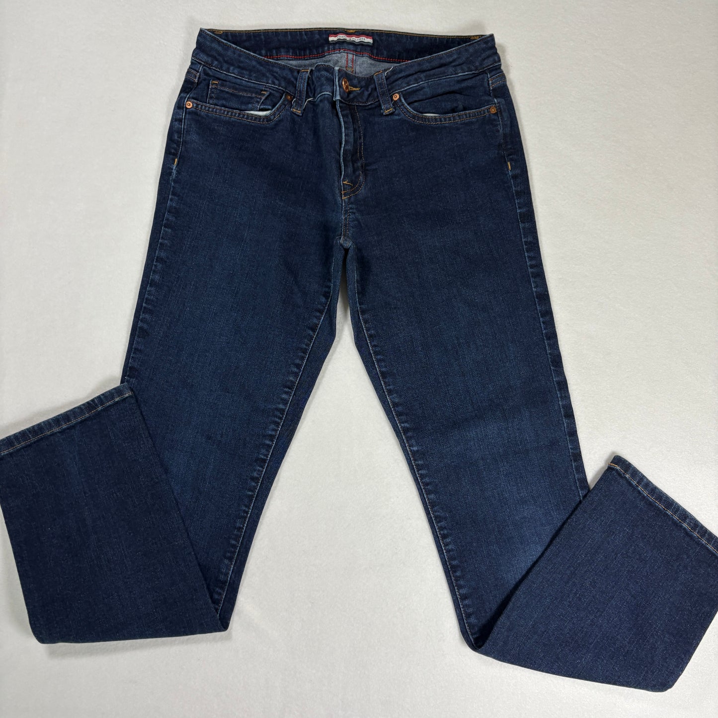 Tommy Hilfiger Womens Jeans Dark Wash Size 8 Straight Leg Denim Y2K Classic