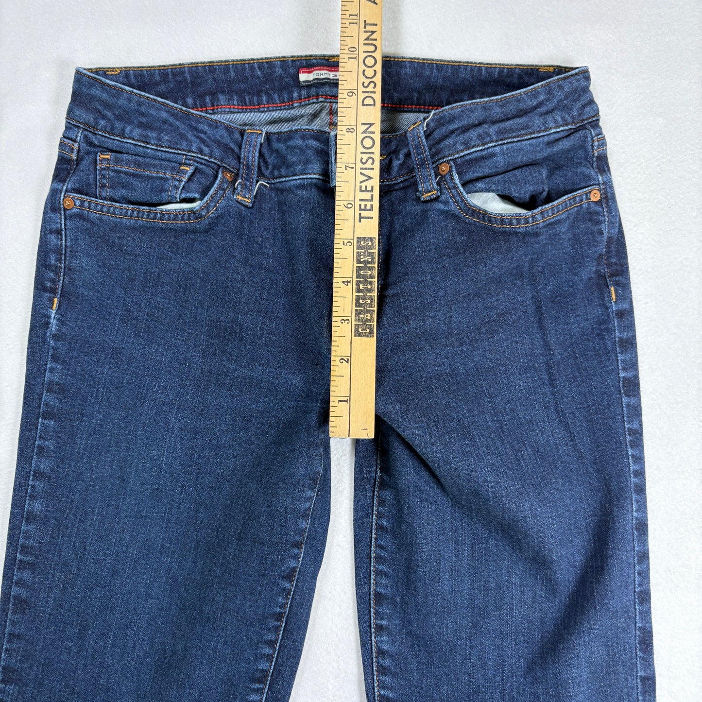 Tommy Hilfiger Womens Jeans Dark Wash Size 8 Straight Leg Denim Y2K Classic