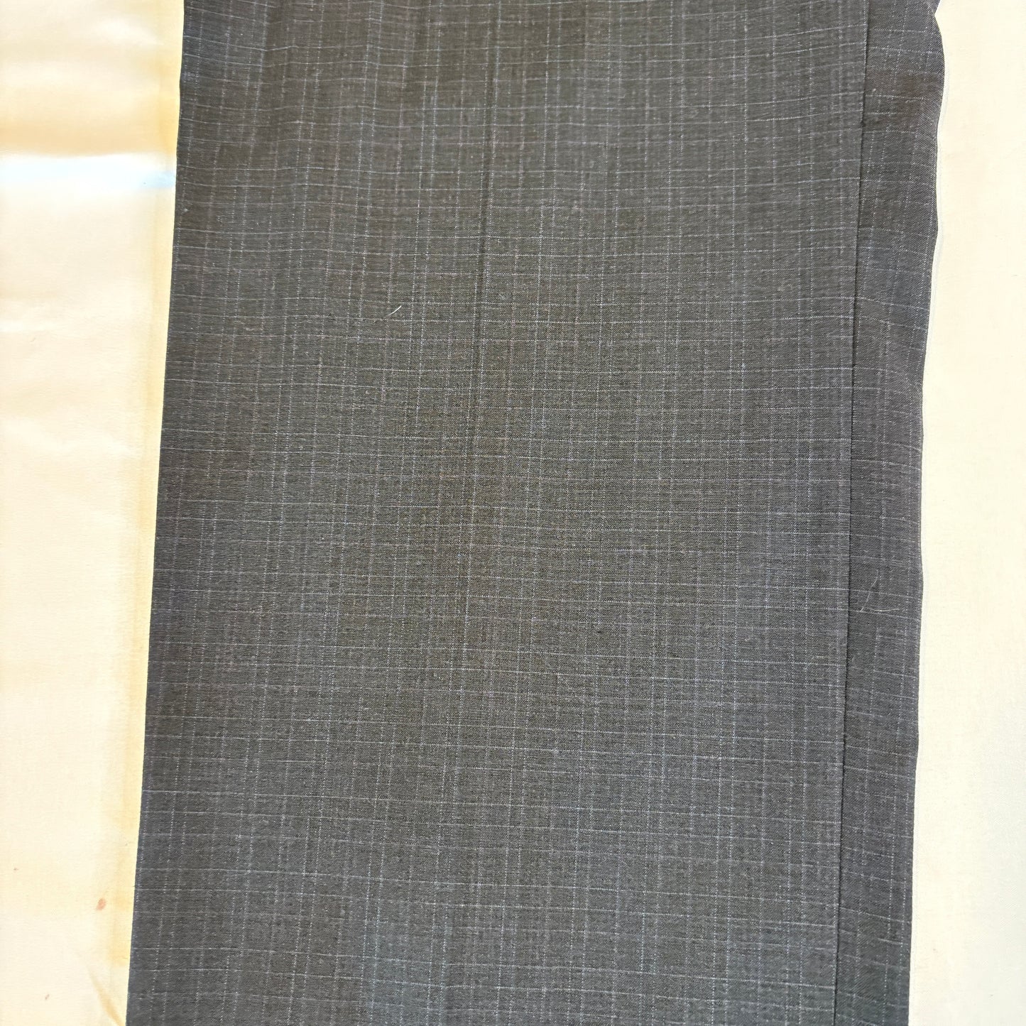 INC International Concepts Slim Fit Milan Dress Pants 34x30 Charcoal Plaid Broken Zipper