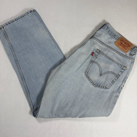 Levis Mens 550 Relaxed Fit Jeans 36x32 Light Wash Baggy 90s Y2K Grunge Denim