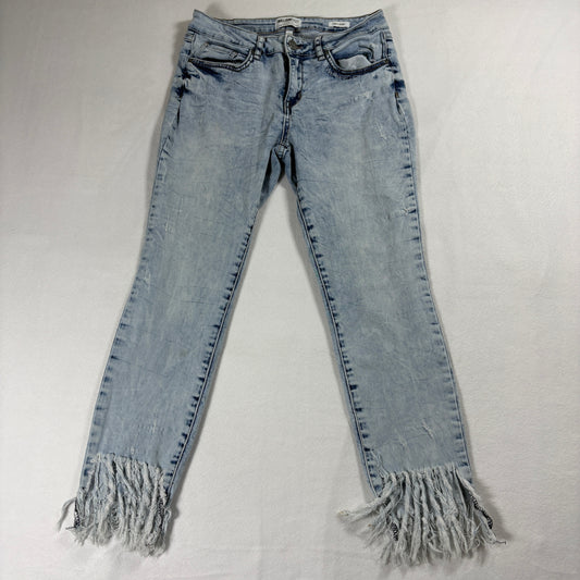 William Rast Jeans Womens Size 29 Blue Ankle Skinny Frayed Hem Y2K Denim Raw Fit