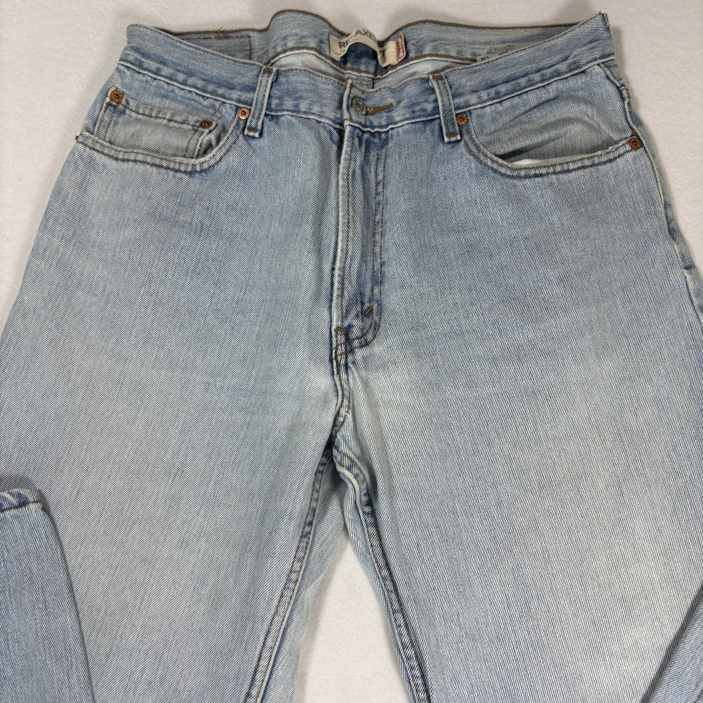 Levis Mens 550 Relaxed Fit Jeans 36x32 Light Wash Baggy 90s Y2K Grunge Denim
