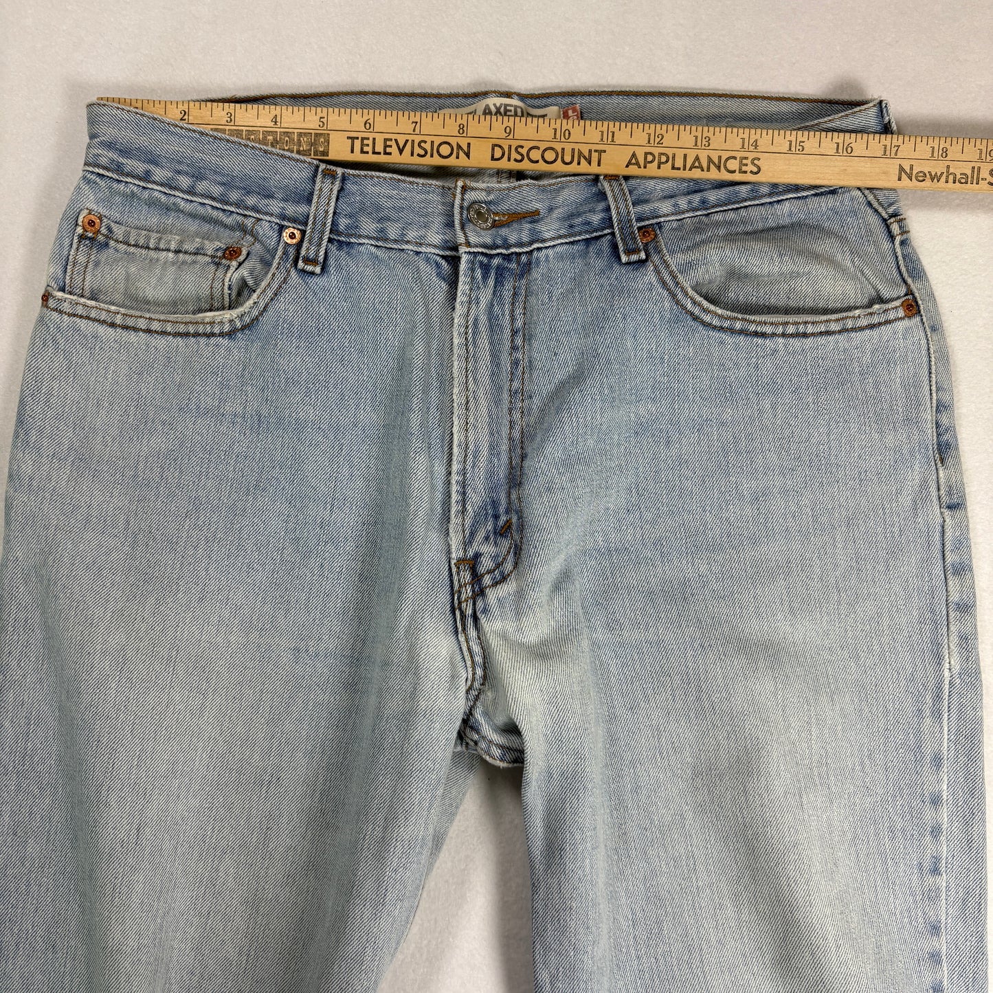 Levis Mens 550 Relaxed Fit Jeans 36x32 Light Wash Baggy 90s Y2K Grunge Denim