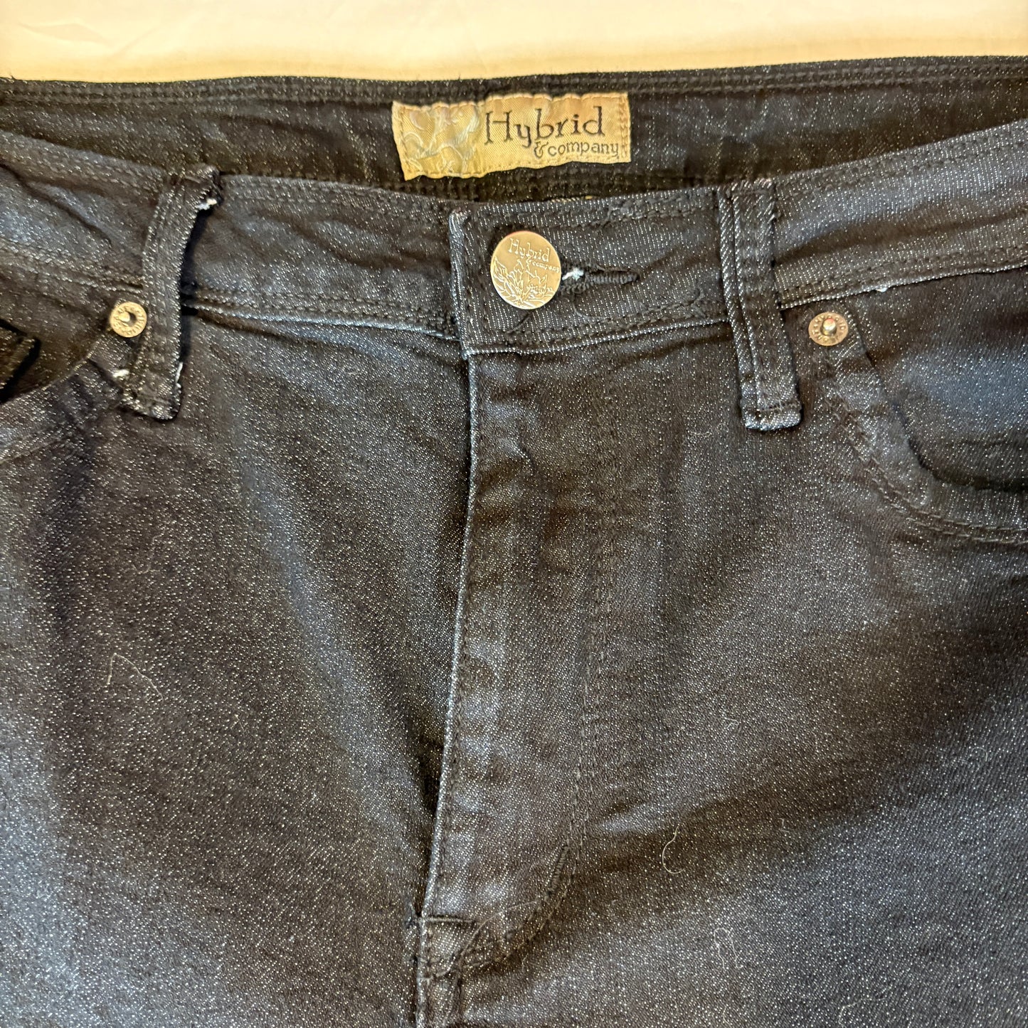 Hybrid Company Women’s Black Stretch Skinny Jeans Size 16 High Rise Denim Pants