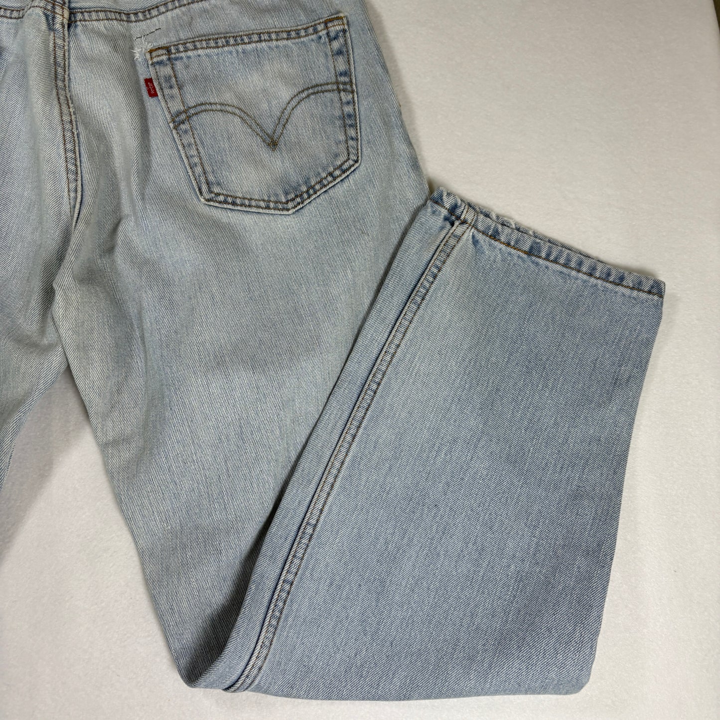 Levis Mens 550 Relaxed Fit Jeans 36x32 Light Wash Baggy 90s Y2K Grunge Denim