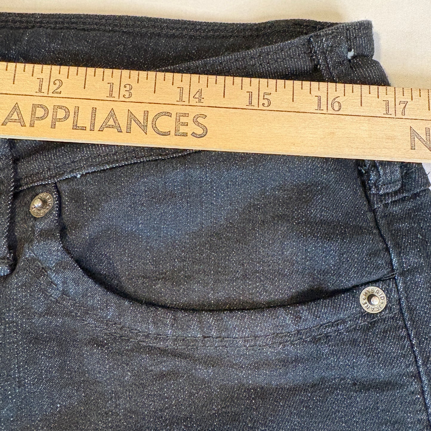 Hybrid Company Women’s Black Stretch Skinny Jeans Size 16 High Rise Denim Pants