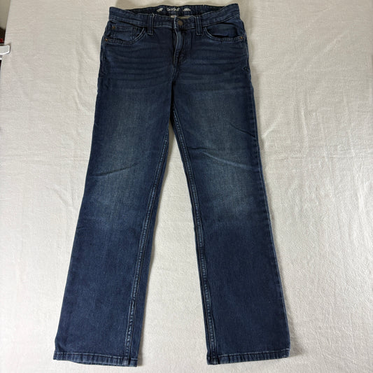 Cat & Jack Straight Leg Stretch Jeans Girls Dark Wash Size 14 Classic Fit