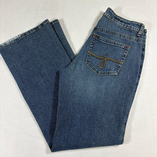 Jag Womens Stretch Blue Jeans Size 10 Bootcut Mid Rise Denim Y2K Vintage Look