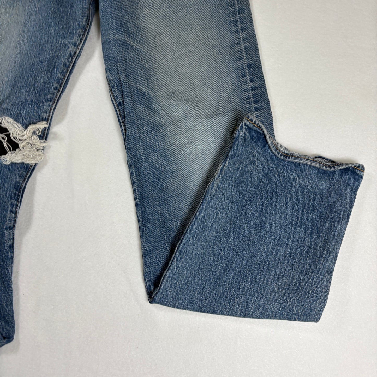 Levis Mens Jeans 36x32 Blue Distressed Ripped Baggy Grunge Y2K Vintage Denim