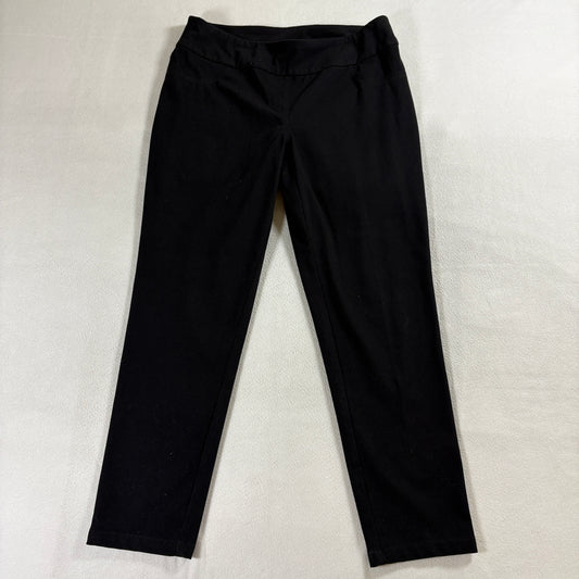 Skinny Leg Pants Black Stretch Pull On Ruby Rd Petite 12P Fits Like 31X27 Slim
