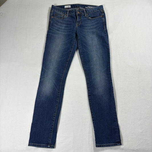 Gap 1969 Jeans Womens Size 27 Blue Always Skinny Stretch Denim Casual Streetwear